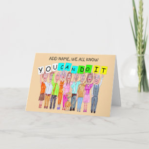 Carte Caricatures de personnes encourageant