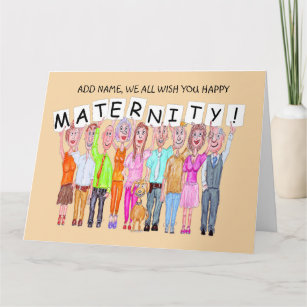 Carte Caricatures de personnes souhaitant une maternité 