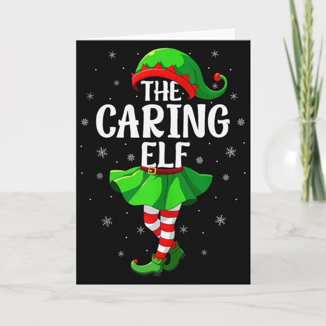 Carte Caring Elf Christmas Girls Women Elf Squad Xmas Fa (Devant)
