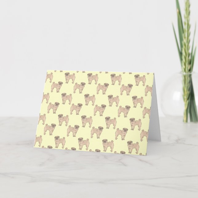 Carte Carlin Chien motif garçon (Devant)