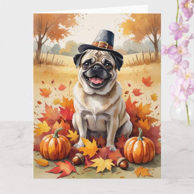 Carte Carlin d'automne Art de Thanksgiving (Orchidée)