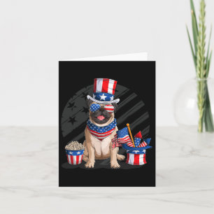 Carte Carlin du drapeau américain 4 juillet Fête de l'In