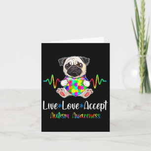 Carte Carlin Puzzle Pièce Live Love Accepter Sensibilisa
