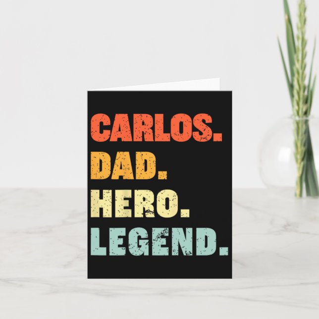 Carte Carlos Papa Hero Legend Personnalisé Nom Fa (Devant)