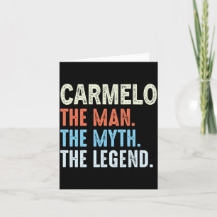 Carte Carmelo pour hommes La légende Nom Personnalisé Mi