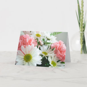 Carte Carnation et Daisy Bouquet