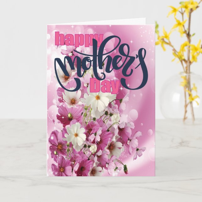 Carte Carnations | HAPPY MÈRE'S DAY Card (Fleur jaune)