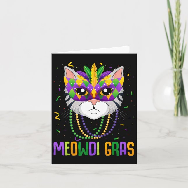 Carte Carnaval de Meowdi Gras Mardi Gras (Devant)