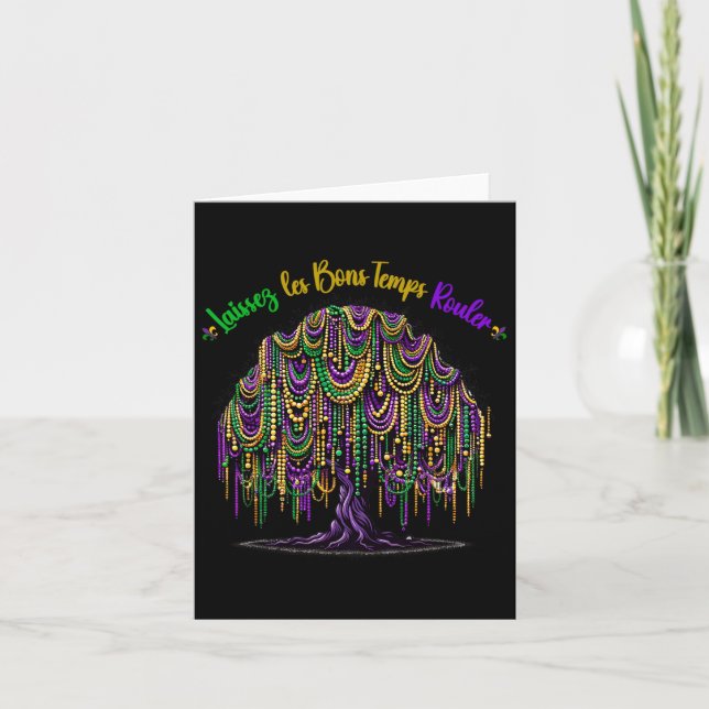 Carte Carnaval Mardi Gras Bead Tree New Orleans 2025 Pou (Devant)