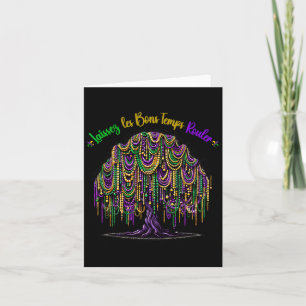 Carte Carnaval Mardi Gras Bead Tree New Orleans 2025 Pou
