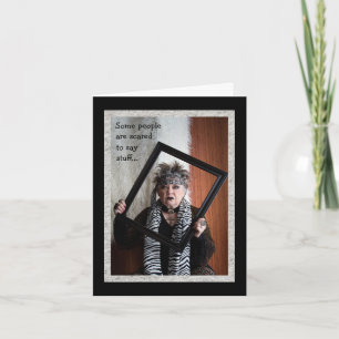 Carte Carnet de voeux humoristique trop effrayé pour dir