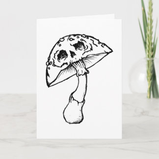 Carte carnet du crâne de champignon