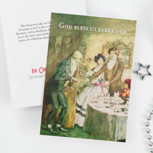 Carte Carol Scrooge Dickens Christmas Card