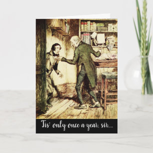 Carte Carol Scrooge Victorian Vintage Christmas
