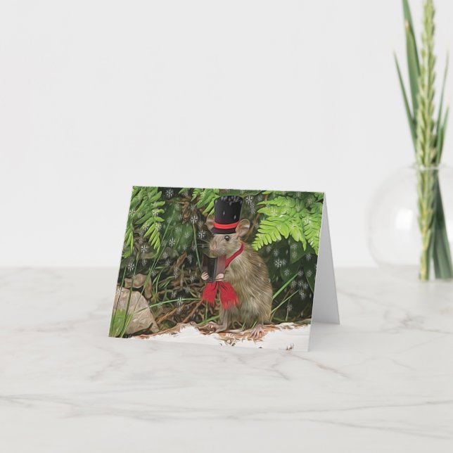 Carte Caroleur de la souris de Noël (Devant)