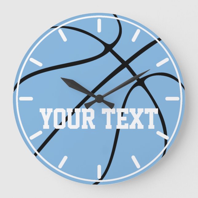 Carte Carolina Blue / Basket Bleu clair Horloge (Recto)