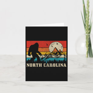 Carte Caroline du Nord Montagnes Vintages Bigfoot Randon