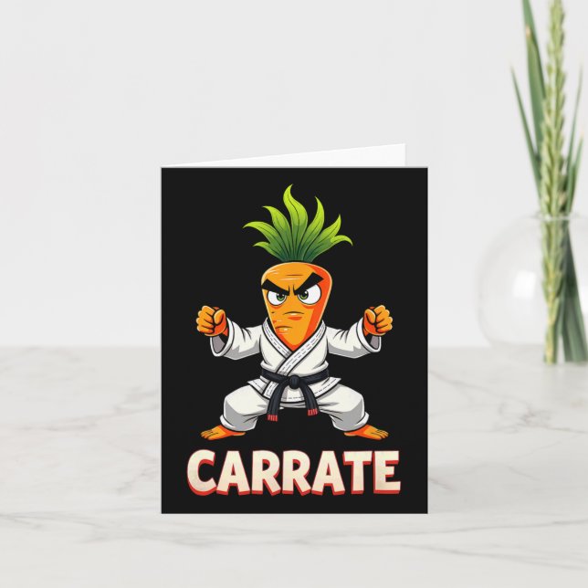 Carte Carotte Karate Mixed martial art Étudiants formate (Devant)