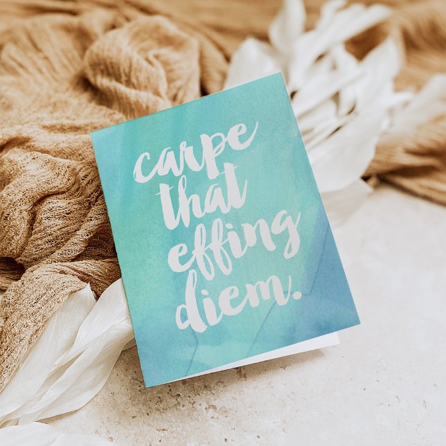 Carte Carpe Effet Aquarelle Diem Aqua (Créateur téléchargé)