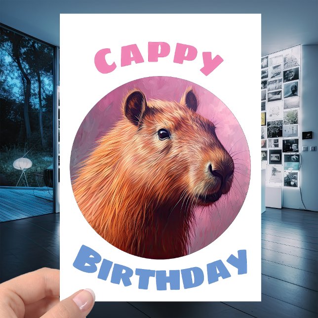 Carte Carpincho le Capybara - Joyeux anniversaire "Cappy (Créateur téléchargé)