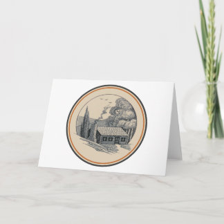 Carte Carr China's WV State Park Series : Log Cabine