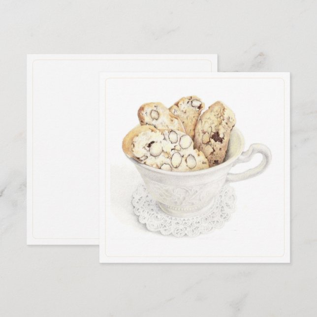 Carte Carré plat BISCOTTI 5,25 pouces (Devant / Derrière)
