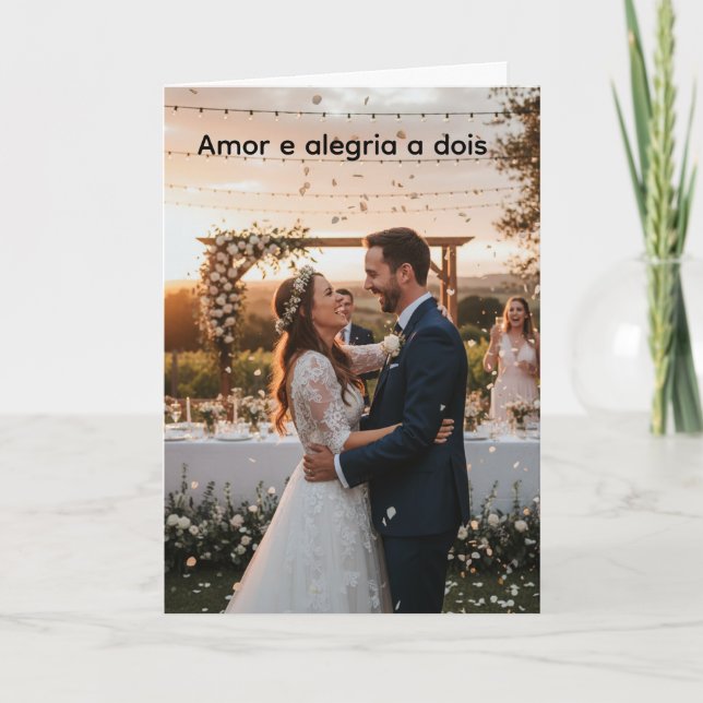 Carte Cartão de Casamento Comemorativo (Devant)