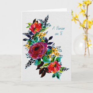 Carte Cartão de Pensamento e Apoio Floral