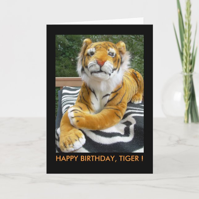 CARTE CARTE, ANNIVERSAIRE<TIGER (Devant)