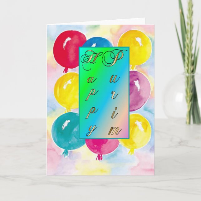 Carte Carte-Ballons de Purim (Devant)