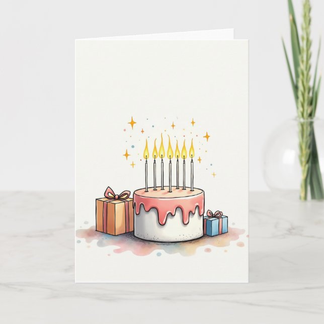 Carte Carte-cadeau aquarelle festive (Devant)