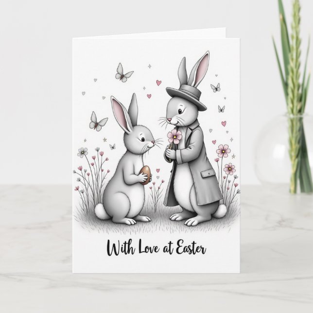 Carte Carte-cadeau Bouquet d'amour de Pâques (Devant)