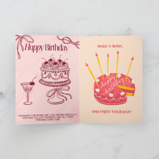 Carte Carte-cadeau d'anniversaire simple pour lui ou ell