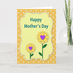 Carte Carte-cadeau de la fête des mères à pois