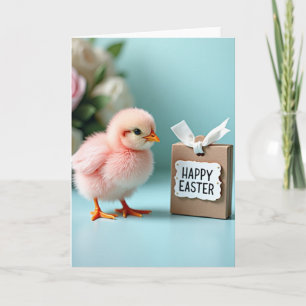 Carte Carte-cadeau de Pâques pour volaille rose