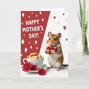 Carte Carte-cadeau de rongeur à coeurs de diamant