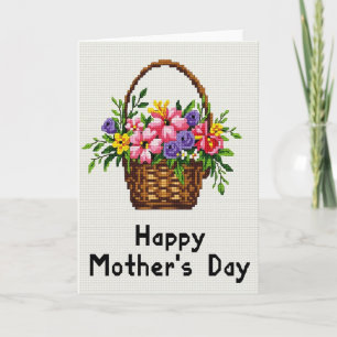 Carte Carte-cadeau tissé pour la fête des mères Floral