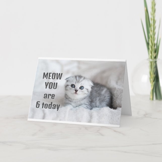 CARTE **CARTE D'ANNIVERSAIRE DE LA FILLE DE 6 ANS** (Devant)