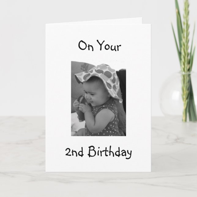 CARTE **CARTE DE DEUXIÈME ANNIVERSAIRE DE LA FILLE DE BÉ (Devant)