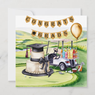 Carte "Carte de diplôme de golf - Félicitations diplômés