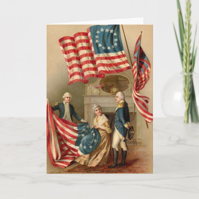 Carte Carte_drapeaux_Patriotique_vintage (Devant)