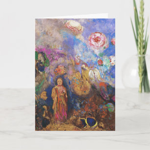 Carte Carte/Invitation : Bouddha et Fleur