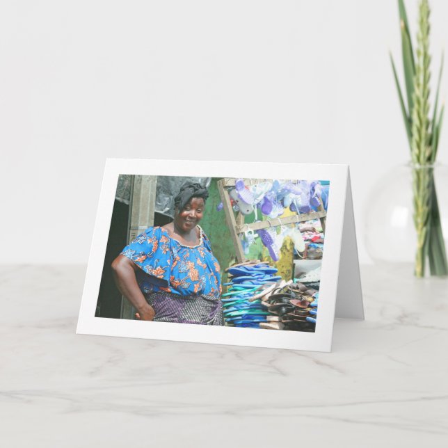 Carte Carte, "Madame de chaussure d'Abidjan " (Devant)