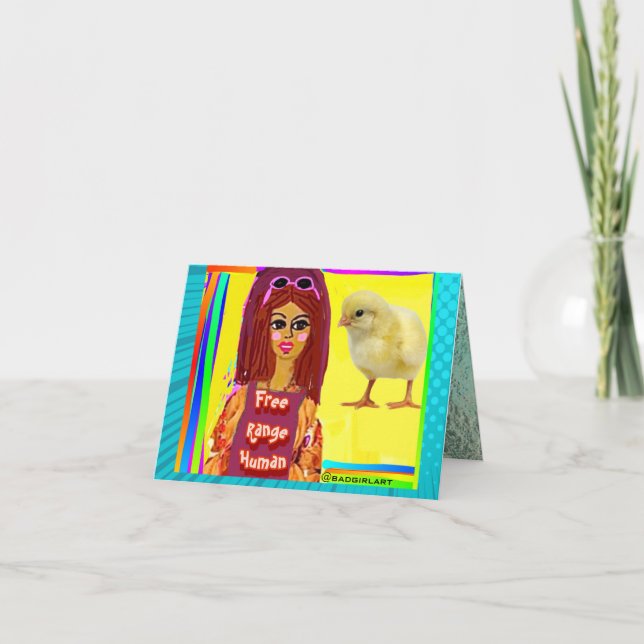 Carte carte-NOTECARD- humain en liberté (Devant)