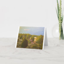 "Carte pour notes couru par lever de soleil du sud