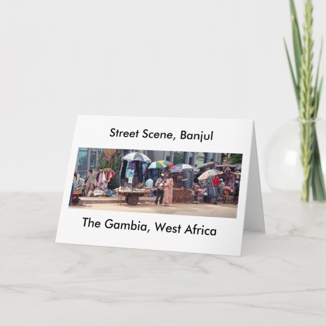 Carte Carte, "scène de rue, Banjul, Gambie, Afrique de (Devant)