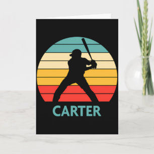 Carte Carter Nom Cadeau T Shirt Baseball Personnalisé