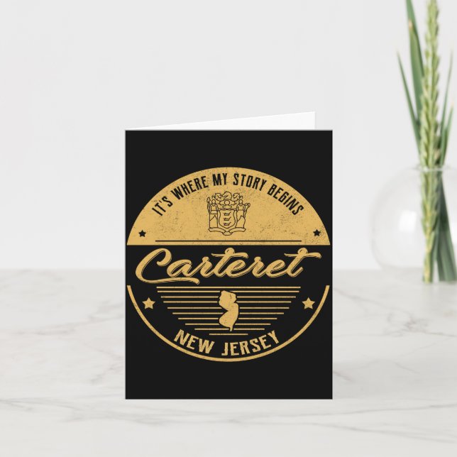 Carte Carteret New Jersey Its Where My Story Begins  (Devant)