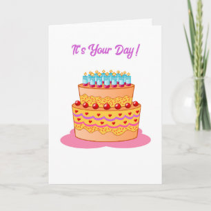 Carte Cartographié Anniversaire de gâteau
