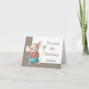 Carte Cartographie d'animal de souris lunettes 5e Annive